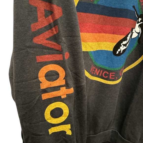 NEW Unisex Gray AVIATOR NATION RELAXED CREW SWEATSHIRT OCEAN Retail $165 - Picture 3 of 8